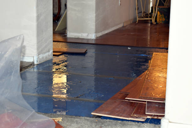 Professional Water Damage Restoration technician working in China Village, ME